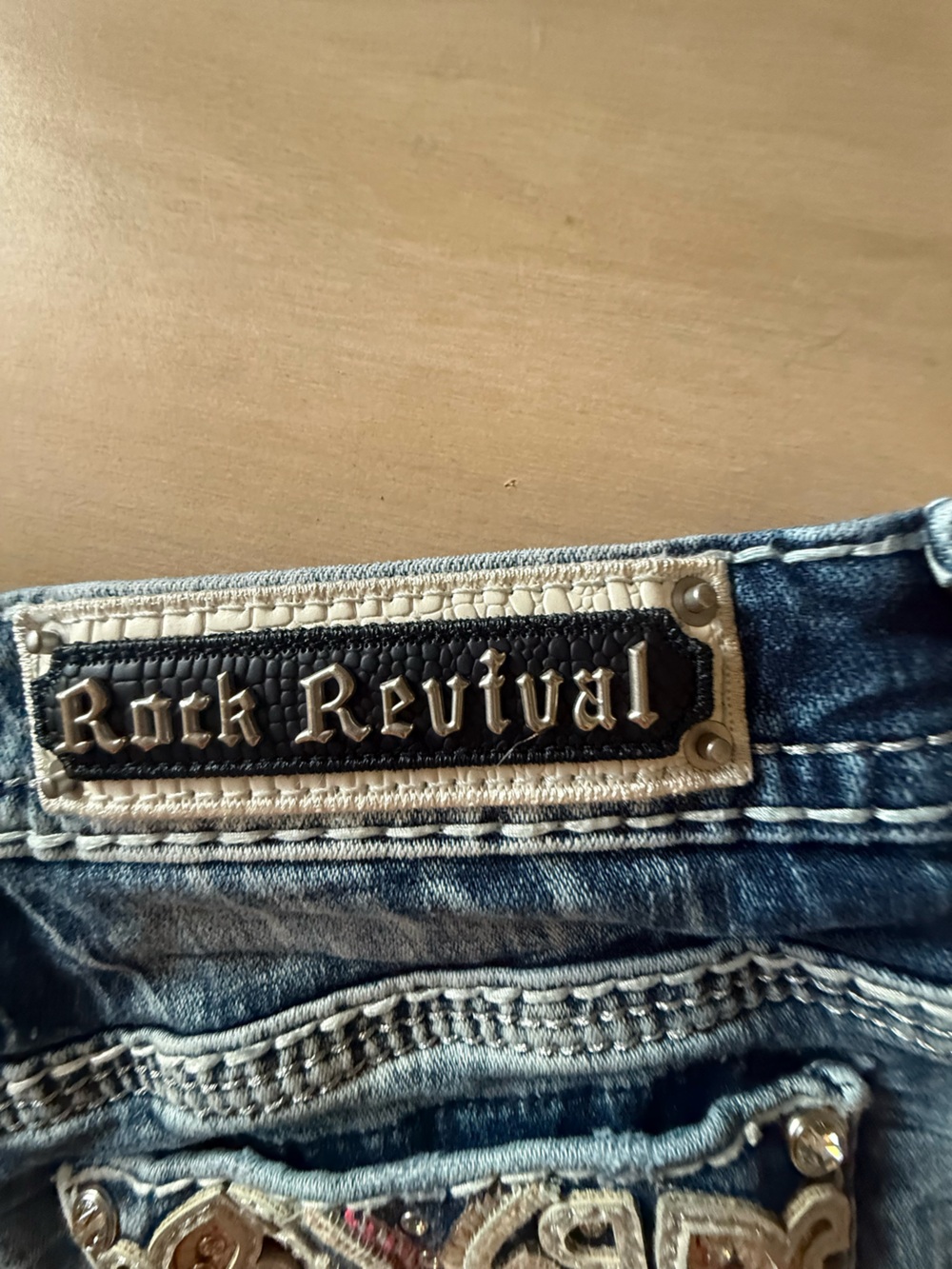 Rock Revival NURI  Distressed Denim Short Shorts - 30 mid rise PINK - Picture 6 of 7